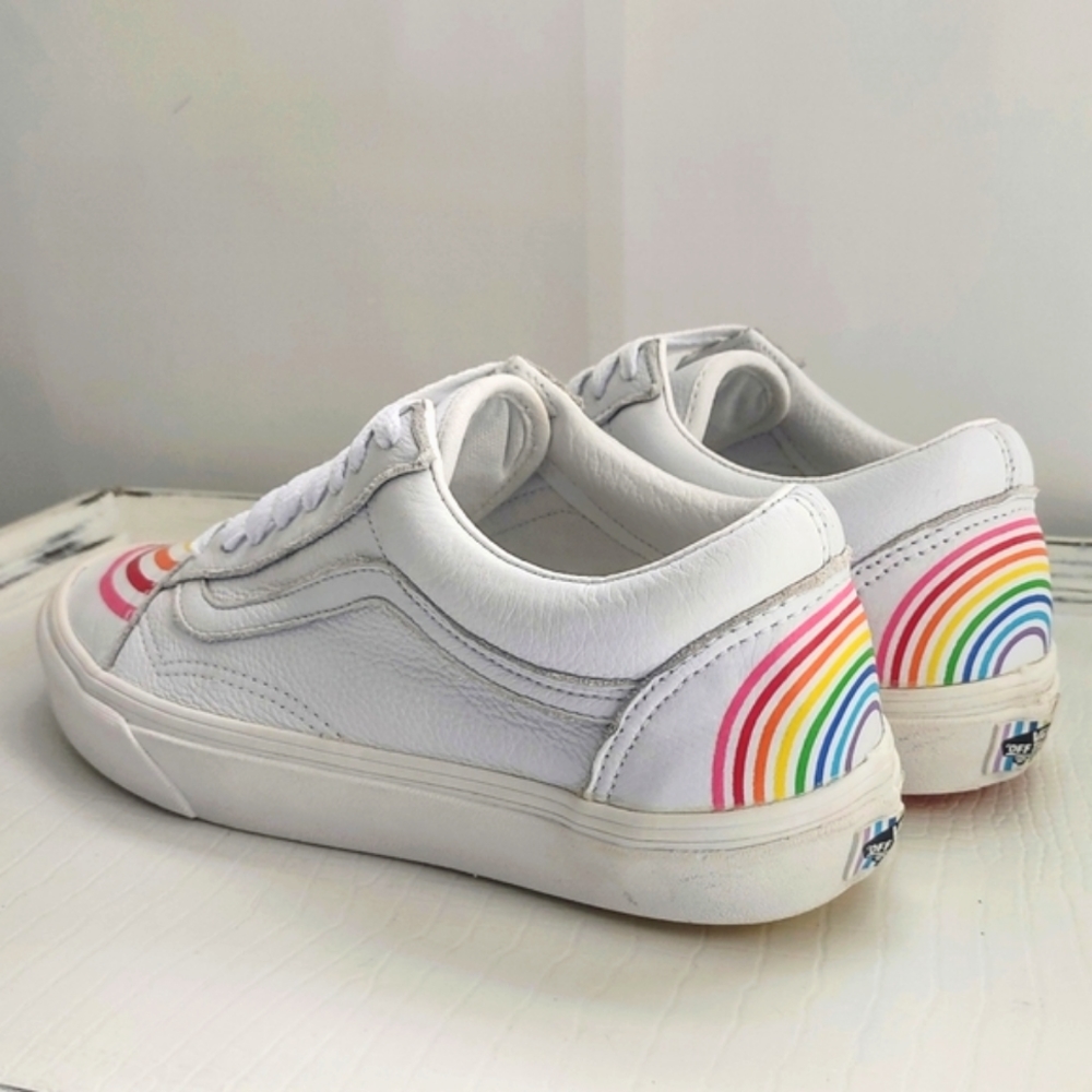 Vans x Flour Shop Old Skool Rainbow Sneakers W9 /M7.5 - Picture 3 of 9